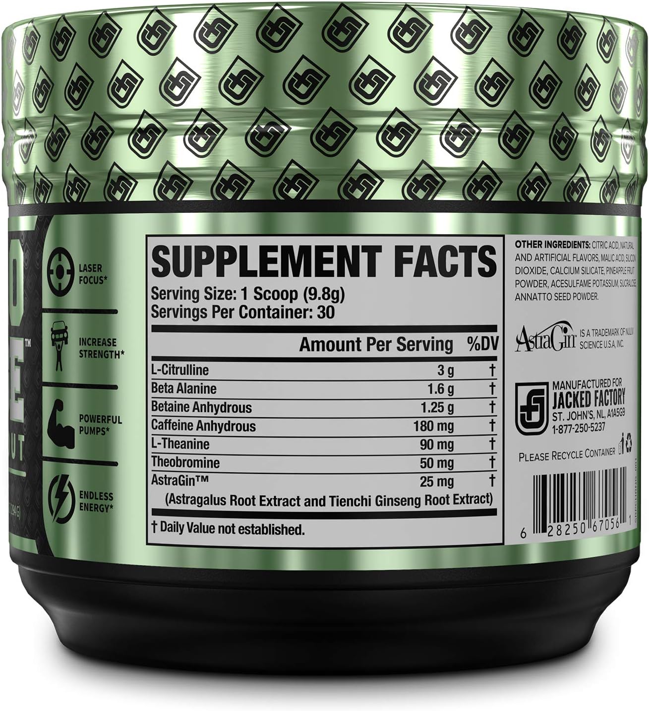 NITROSURGE Pre Workout Supplement - Endless Energy, Instant Strength Gains, Clear Focus, Intense Pumps - Nitric Oxide Booster & Powerful Preworkout Energy Powder - 30 Servings, Sour Peach Rings: Health & Personal Care