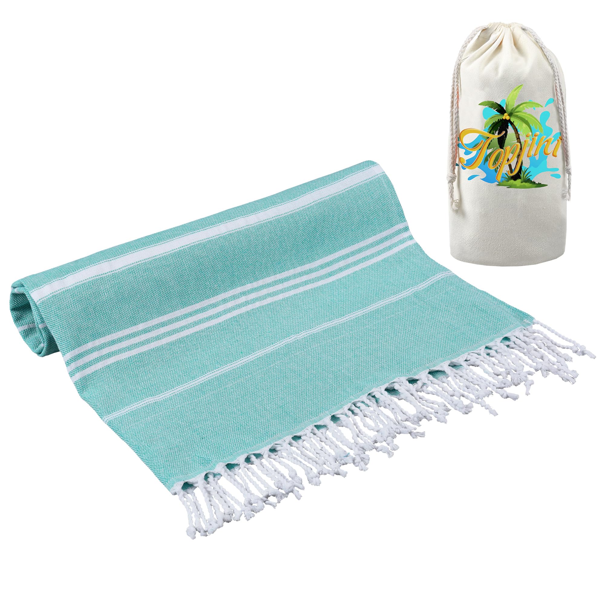 Photo 1 of 1 Pack Turkish Beach Towel, Oversized 39"x71"Quick Dry Sand Free Cotton Striped Bulk Towel Vacation Essentials Pool Rravel Cruise Towels