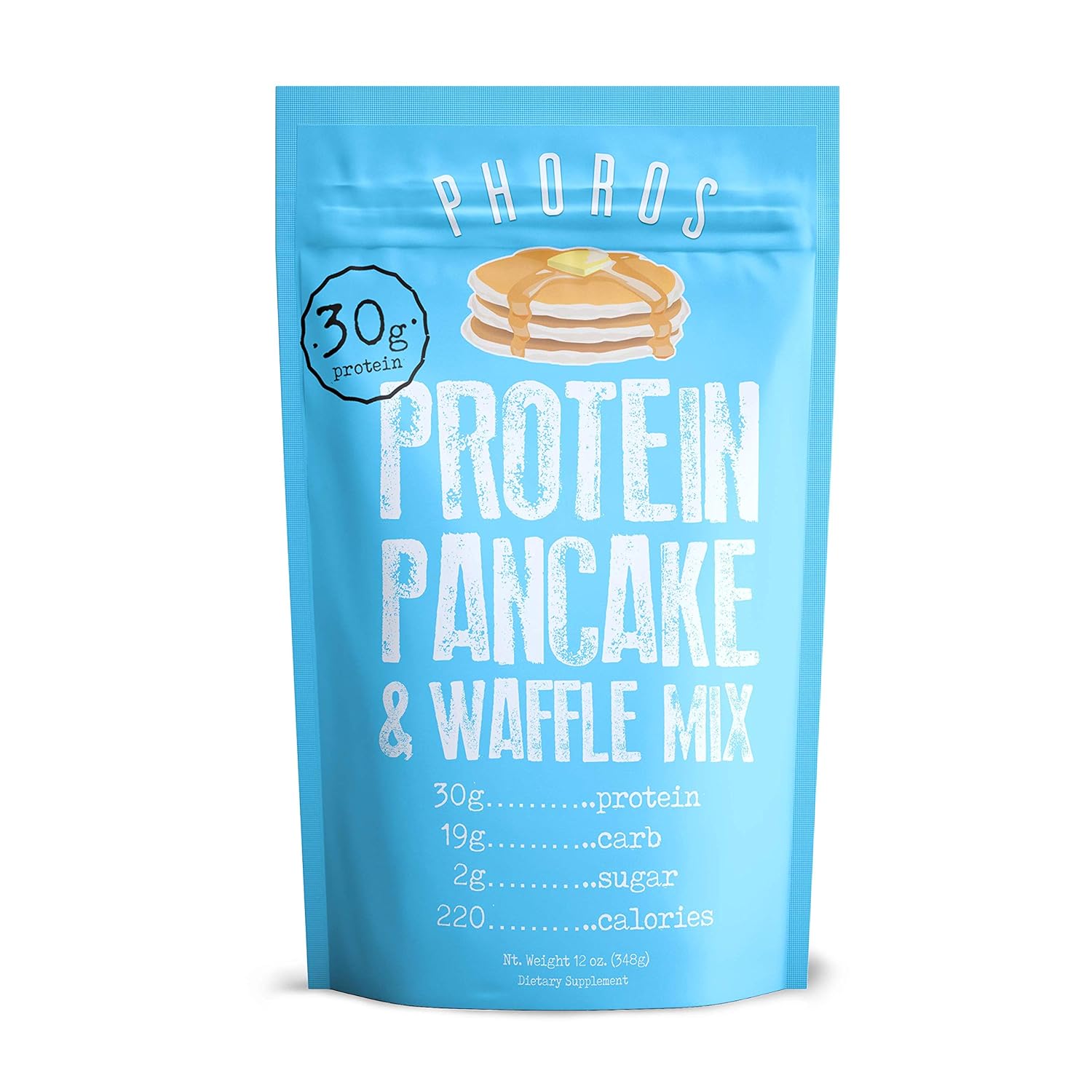 Protein Pancake Mix by Phoros Nutrition, High Protein Low Carb, 12oz (Original)