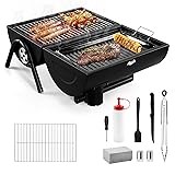 Portable Charcoal Grill, HaSteeL Mini Folding BBQ