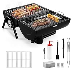Portable Charcoal Grill, HaSteeL Mini Folding BBQ