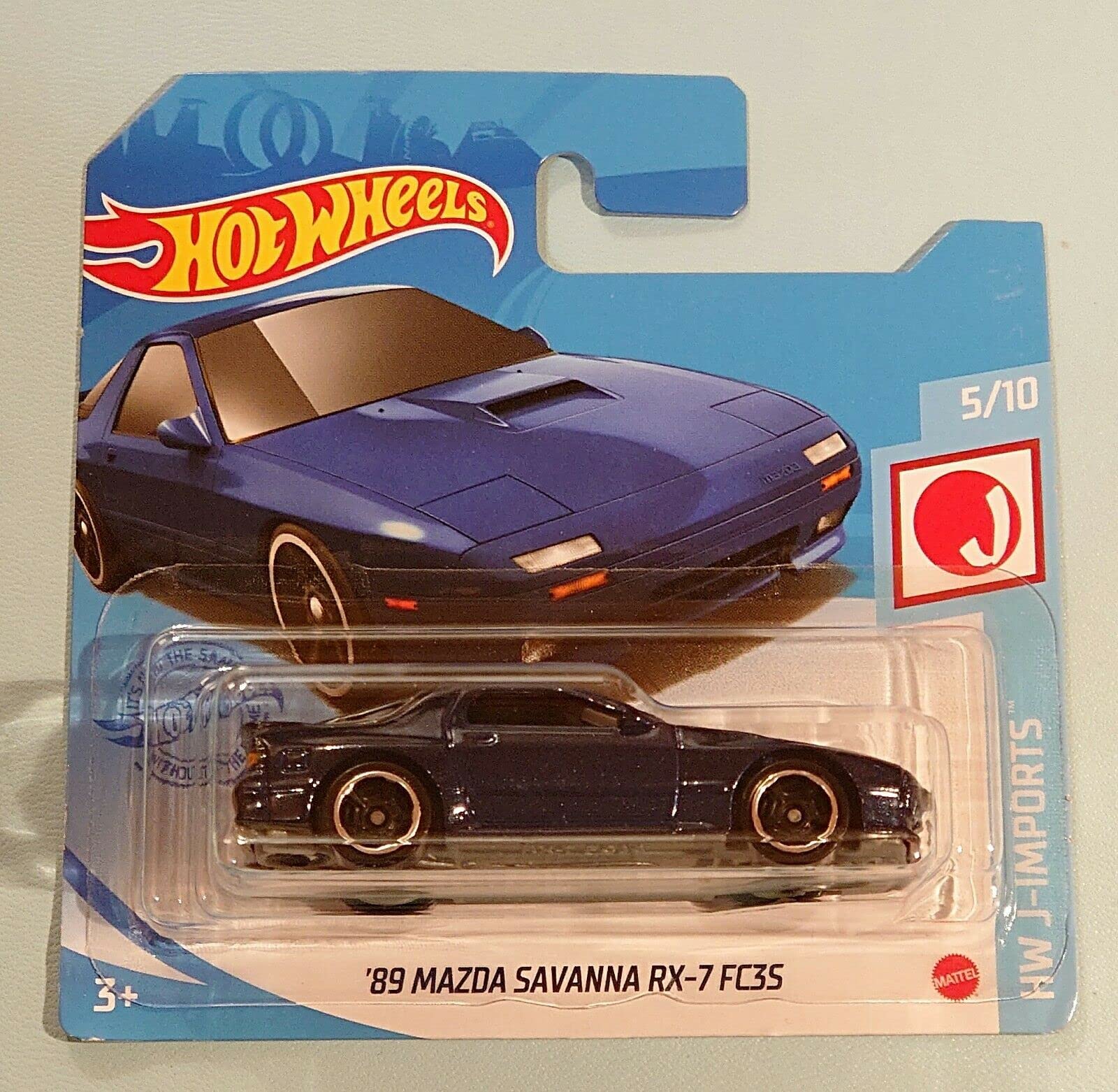 H Wheels 2020 Hot Wheels 2021 '89 Mazda Savanna RX-7 FC3S Metallic Blue 176/250 (Short Card) GTC10