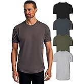 True Classic Mens T-Shirts – Curved Hem Tee Mens, Hipster Shirts for Men, Long Tail T Shirts for Man, Drop Cut Lounge/Sleep