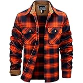 EKLENTSON Men's Flannel Shirts Lightweight Cotton Button Down Long Sleeve Shirt Casual Plaid Pocket Shirts Outdoor Work