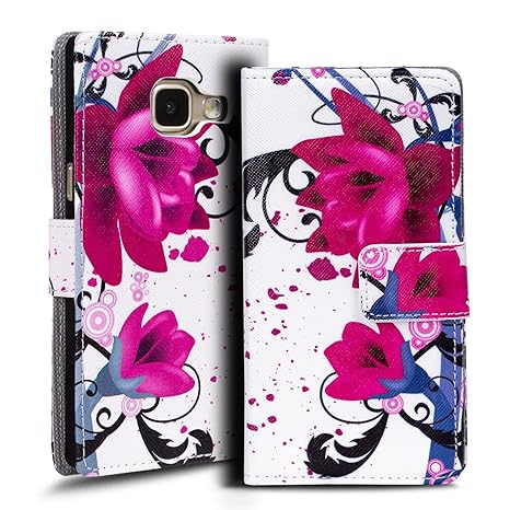 Verco Handyhülle Galaxy A3 2016 Muster, Motiv Hülle für Samsung Galaxy A3 Book Case Flip Cover - Design 6