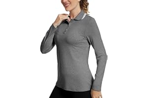GGOV Women's Golf Polo Shirts Long Sleeve Workout Tops UPF 50+ Sun Protection Quick Dry Lightweight Active Tennis Shirts