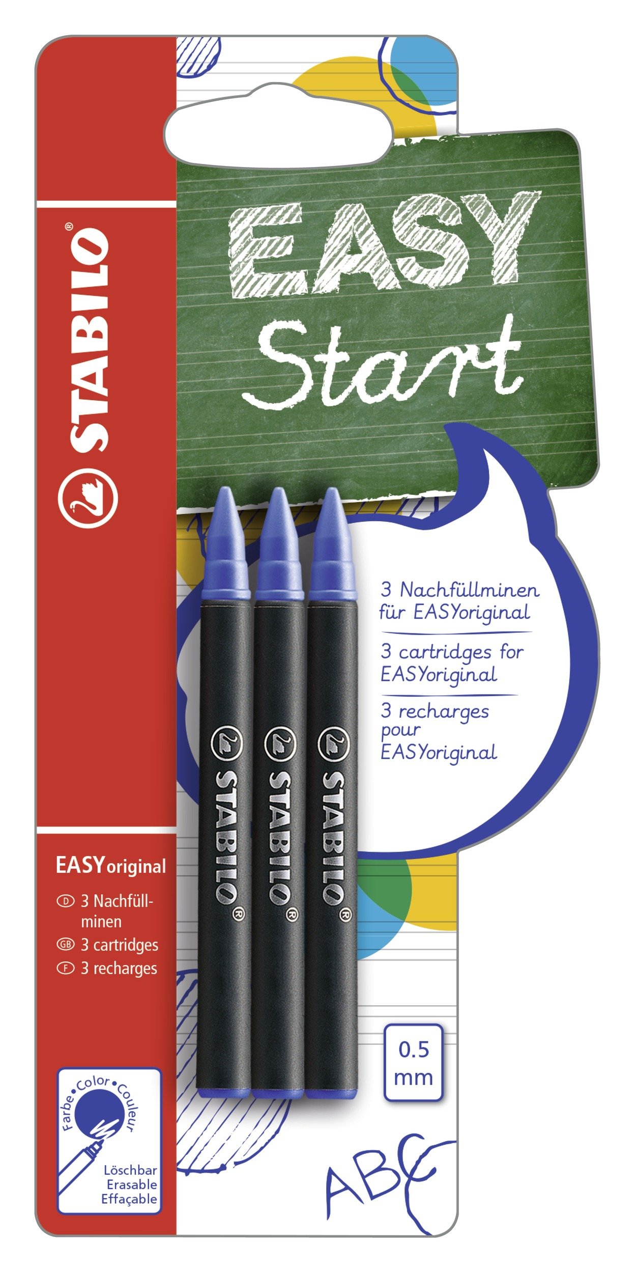 Refills - STABILO EASYoriginal Refills - 3pc - Blue