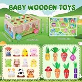 KMTJT Toddler Montessori Wooden Farm Toys 1 2 3 Year Old Learning view 4