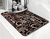 Coffee Bar Mat Accessories for Countertop Absorbent