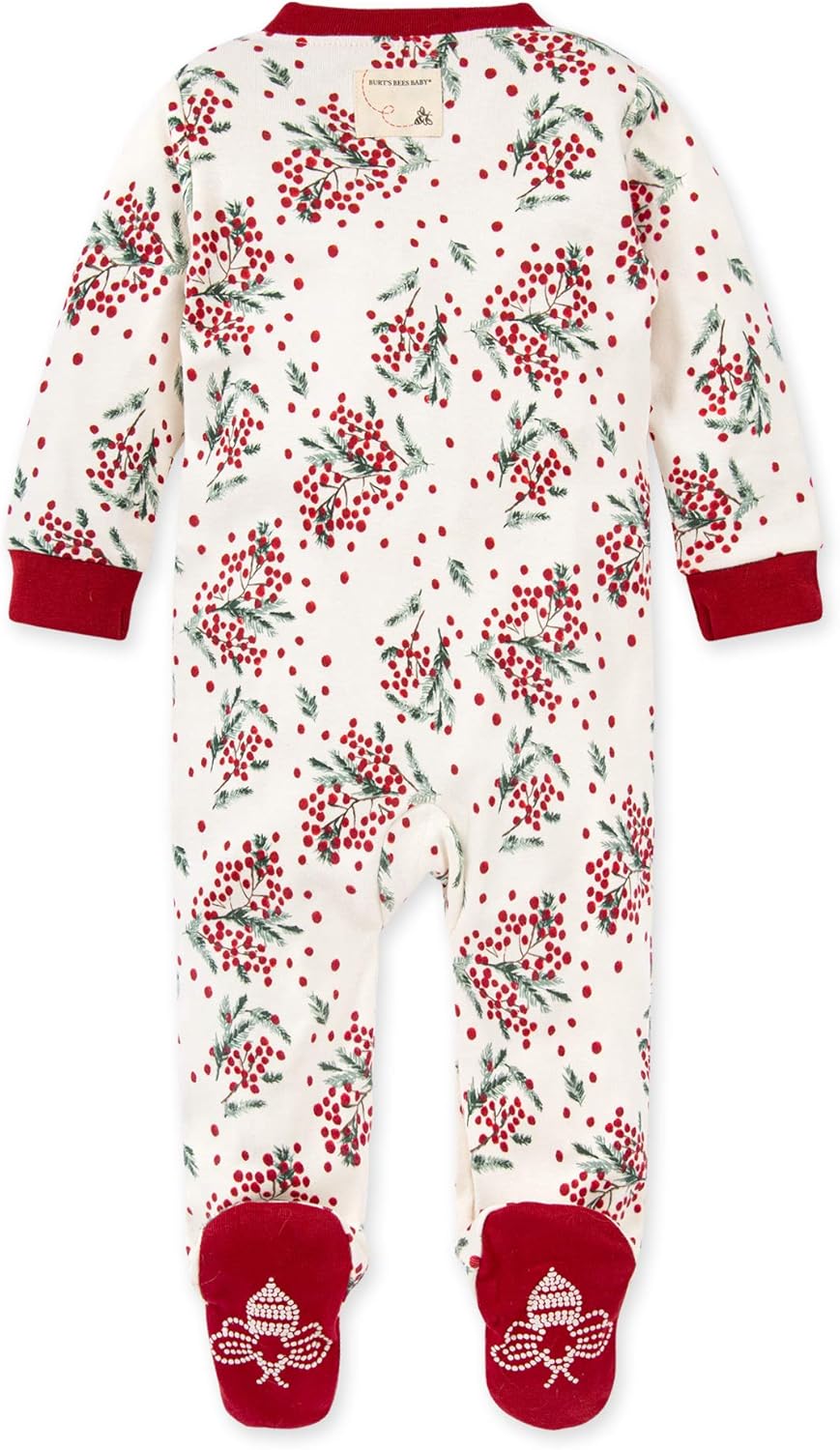 Burt's Bees Baby Baby Sleep & Play, Organic One-Piece Romper-Jumpsuit Pj, Zip Front Footed Pajama: Clothing