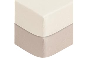 Crib Sheets 2Pack Stretchy Baby Crib Sheets Fitted for Standard Crib Mattress 52"x28" Super Soft Baby Bed Mattress Cover Neut