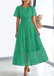 PRETTYGARDEN Womens 2025 Summer Maxi Dress Short