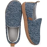 LongBay Women's Memory Foam House Shoes Cozy Brushed Jersey Slippers for Indoor Outdoor
