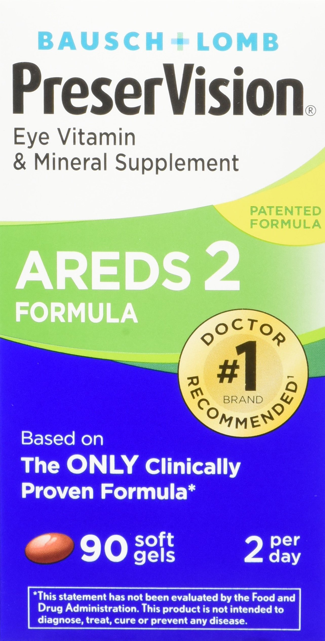 PreserVision AREDS 2 Eye Vitamin & Mineral Supplement, Contains Lutein