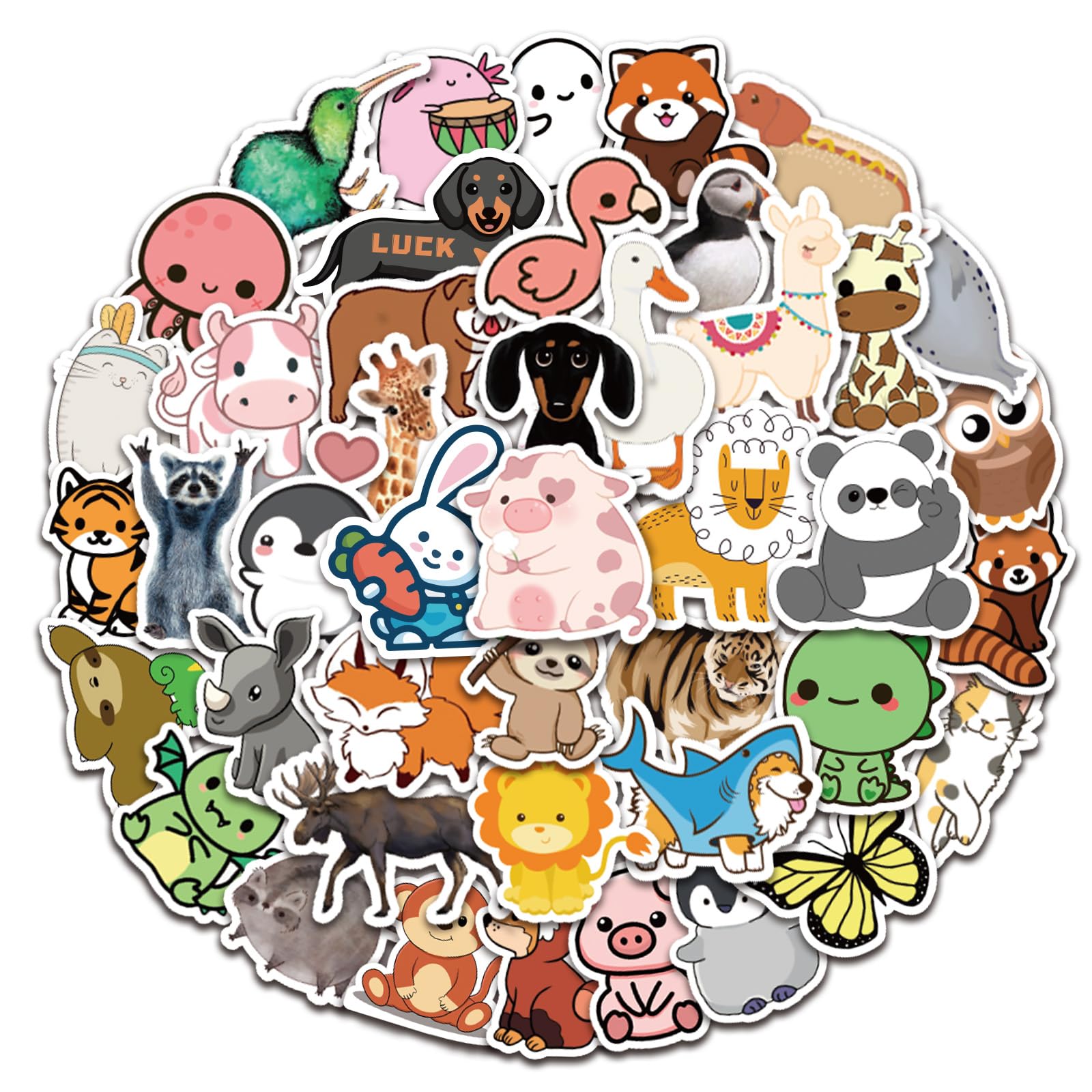 thumbnail image 2 of Vinyl Stickers 50 PCS , Cute Water Bottle Stickers Vinyl Waterproof Stickers For Laptop Skateboard Phone Computer Hydroflask, Cute Kawaii Animal Sticker Pack For Kids Teens Girls Stickers For Kids 2 of 9