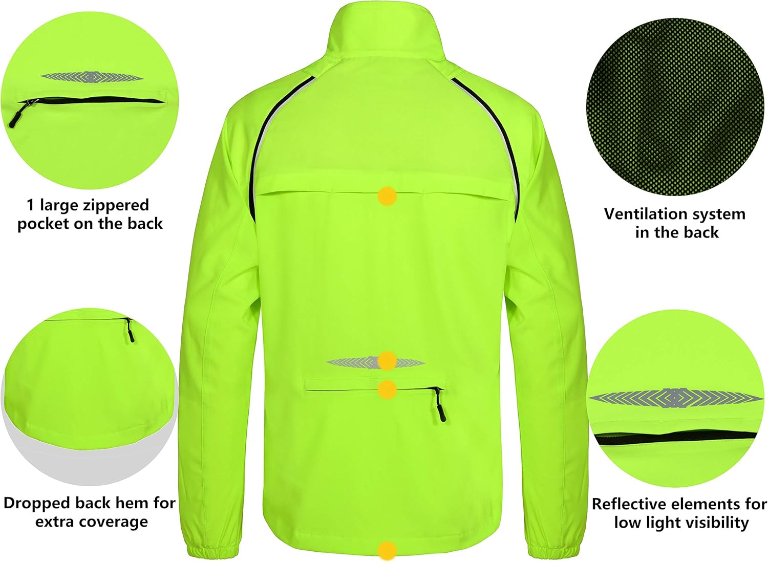 Little Donkey Andy Men's Quick-Dry Running Jacket, Convertible UPF 50+ Cycling Jacket Windbreaker with Removable Sleeves : Clothing