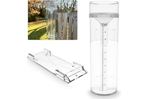 TAMIDN Outdoor Rain Gauge and Snow Professional Stratus Long Term, Easy-to-Read,Made of UV and Heat Resistant Polycarbonate Material for All Weather Conditions with Precise Mounting Bracket (1PC)