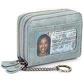 GOIACII Small Vegan Leather Wallet for Women, RFID Blocking Credit Card Holder Wallet