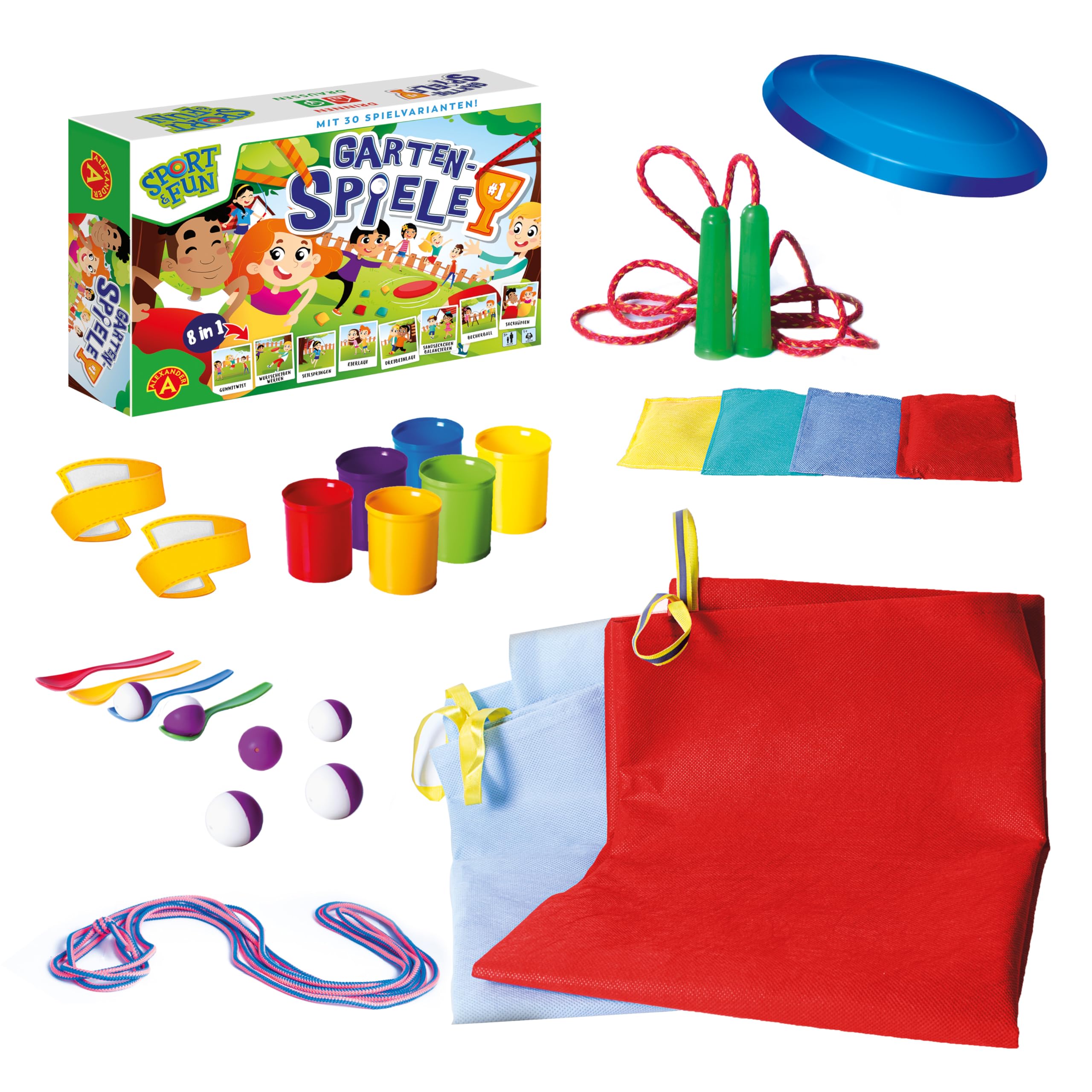 A Alexander 2447 Sport & Fun The Large Garden Tournament, Garden Games Set as Olympics, Game Collection for the Garden, Nursery & Children's Birthday, Outdoor Game for Adults and Children from 3 Years