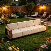 MOCHITO 4 Pieces PE Rattan Wicker All-Weather Outdoor Patio Furniture Sets | Premium PE Rattan Wicker Outdoor Modular Section