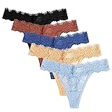 Riozz Women's Seamless Thongs Stretch Sexy Lace