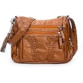 VOLGANIK ROCK Crossbody Bag for Women with Tassel Ladies Soft PU leather Purses and Handbag Pocketbooks