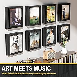 Emfogo 2 Pack Vinyl Record Frame, Album Frames for