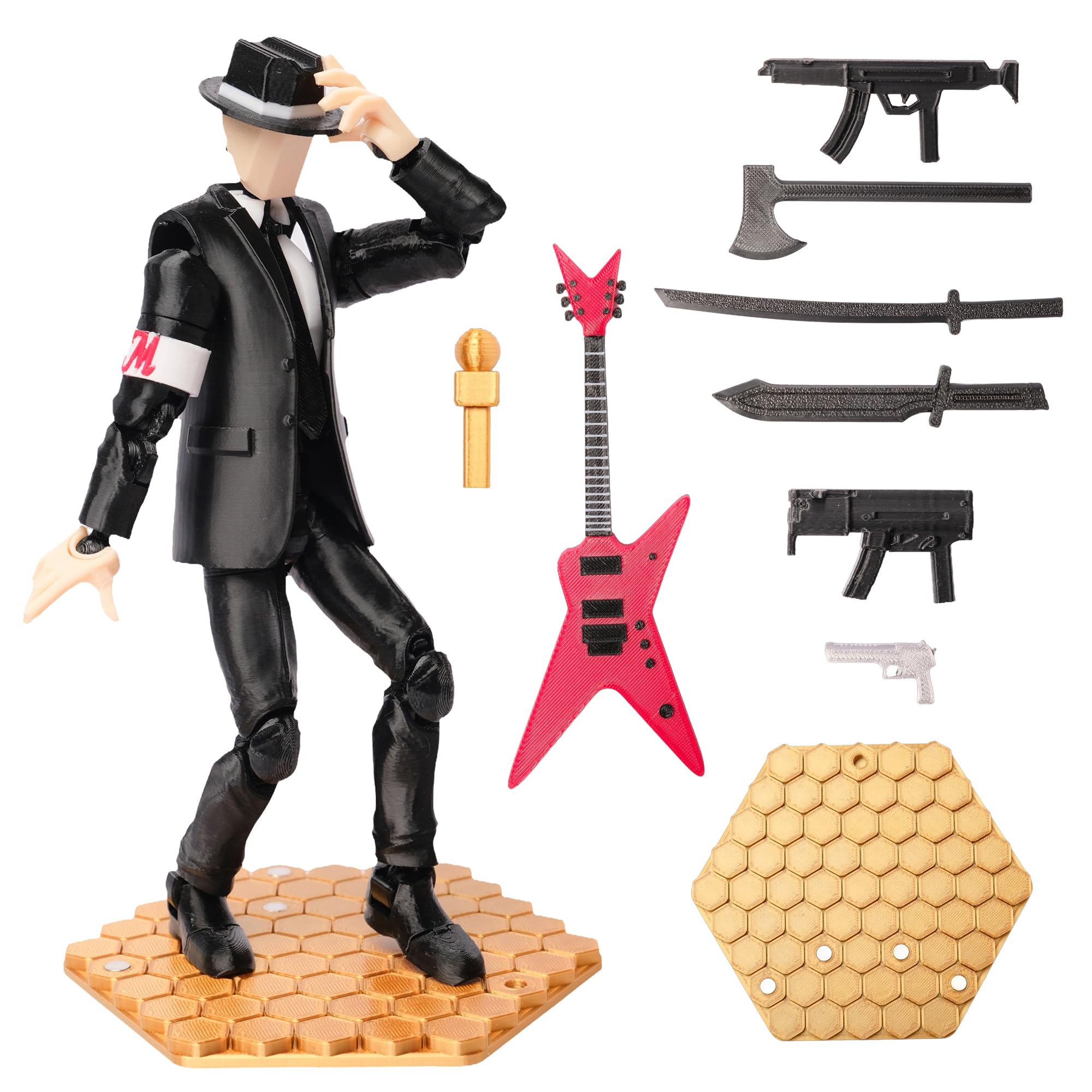 Photo 1 of (Assembly Completed T13 Action Figure, 8.1 inches, Strong Magnetic Accessories, 3D Printed Robot Multi-Jointed Movable, Desktop Decorations for Game Lovers?POP Dancer (Black)