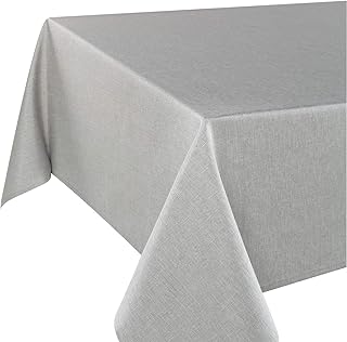 Tischdecke Wien, grau, 130x160 cm, Fleckschutz, Tischdecke für das ganze Jahr