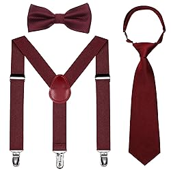Kajeer Kids Suspender Bowtie Necktie Sets