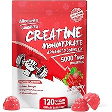 Creatine Monohydrate Gummies Complex for Men &amp; Women,5 Gram per Serving Electrolyte Creatine Gummy for Muscle Strength, Muscl