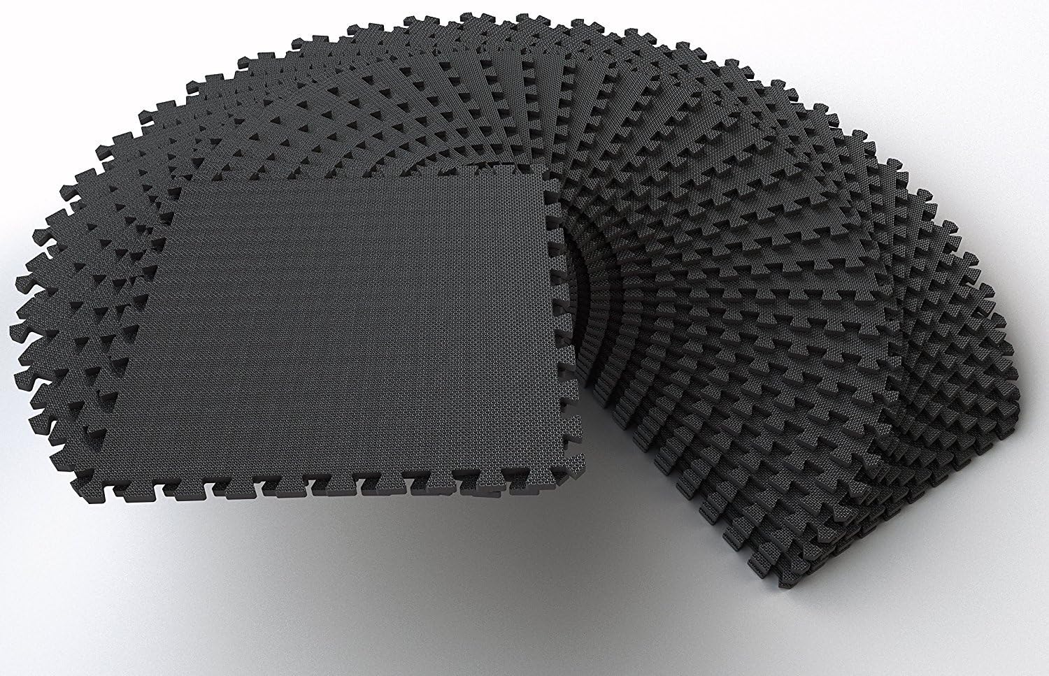 BalanceFrom Puzzle Exercise Mat with EVA Foam Interlocking Tiles, Gray : Sports & Outdoors