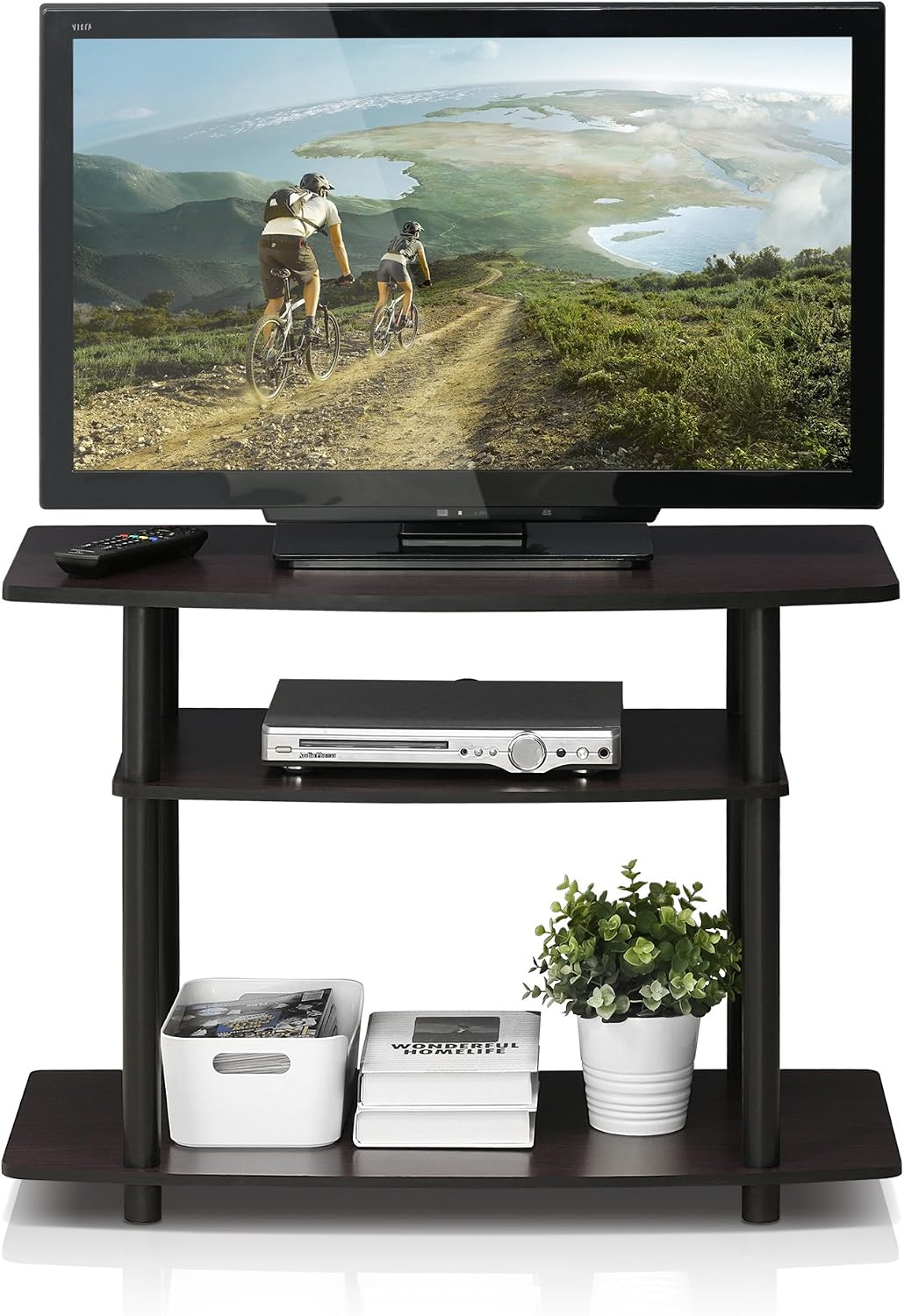 Furinno TURN-N-TUBE TV Stand, 3-Tier No Tools Entertainment Center, TV Console for TV up to 32 Inch, for Living Room Bedroom - Image 5