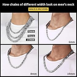 Stainless Steel Men Big Size Heavy Chain Necklaces