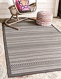 Gray lattice rug
