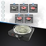 320º Electric Charcoal Burner 1000W Coconut Coal Hookah Stove UK Plug Long Cable view 3