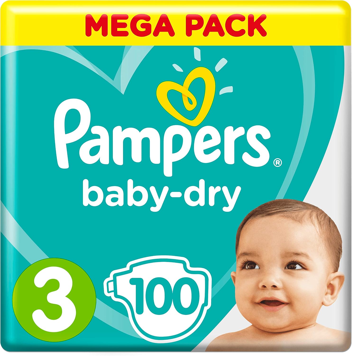 Pampers Baby-Dry Nappies, Size 3 (Pack of 100), Size 3 (Pack of 100) - Image 4