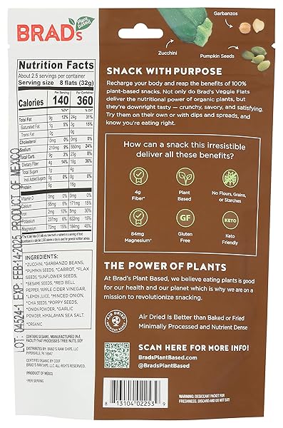 BRAD’S RAW ORGANIC EVERYTHING ZUCCHINI VEGGIE FLATS, 3 OZ