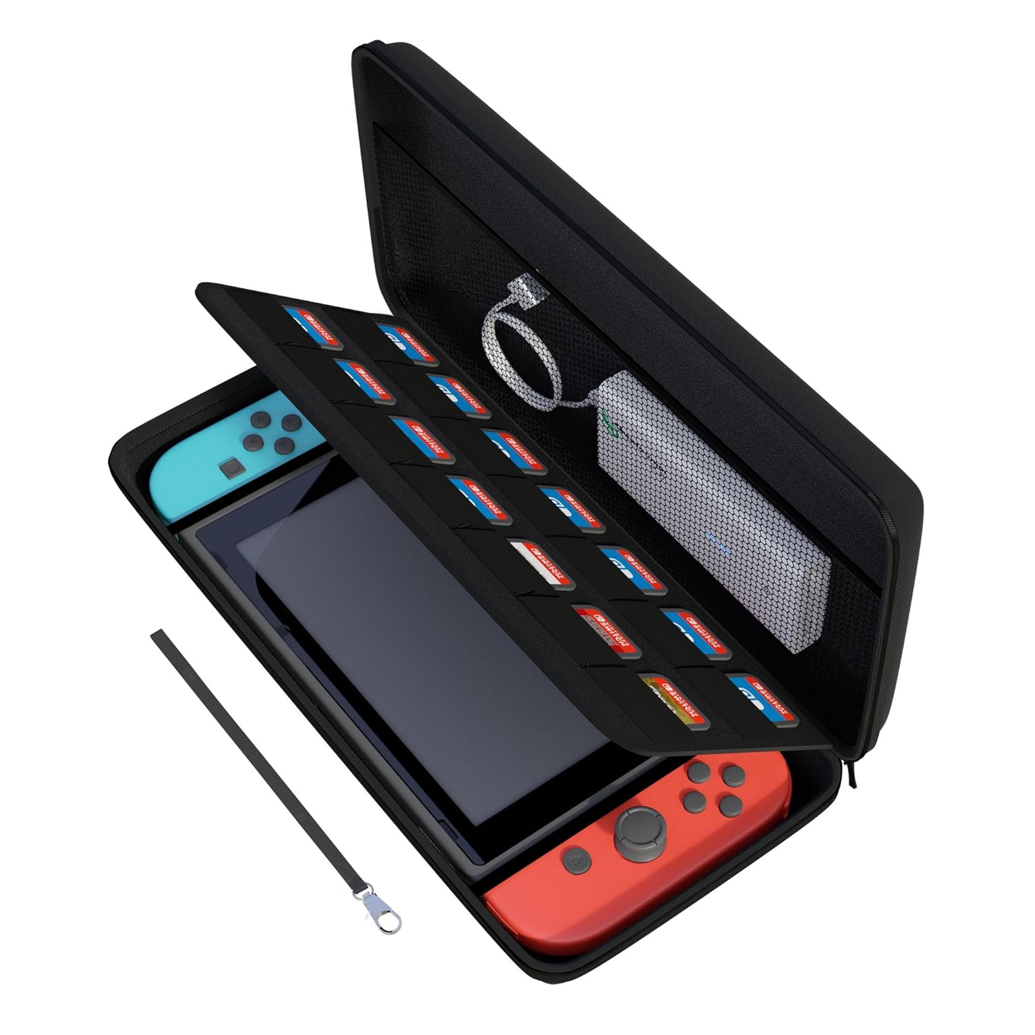 Nintendo Switch Hard Carrying Case/Cover with 14 Cartridge Holders (Black) 810357023672 eBay