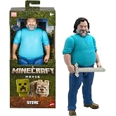 Mattel Minecraft Large-Scale Action Figure, 12-inch Posable Steve | Large-Scale Action Figure, 12-inch Posable Steve
