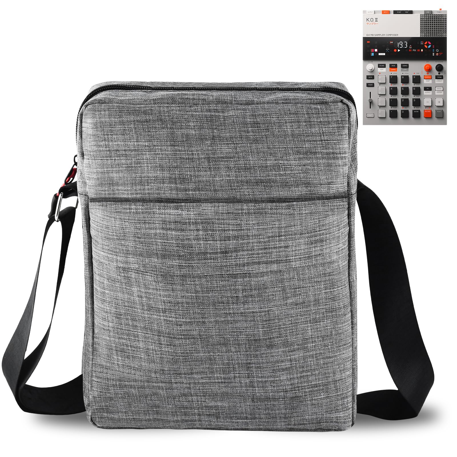 YCCOKJJ K.O. II Protective Bag EP-133 K.O II Sampler, Synthesizer and Drum Machine Crossbody Soft Bag, Protects Your Equipment from Scratches, Dust and Damage (Grey)