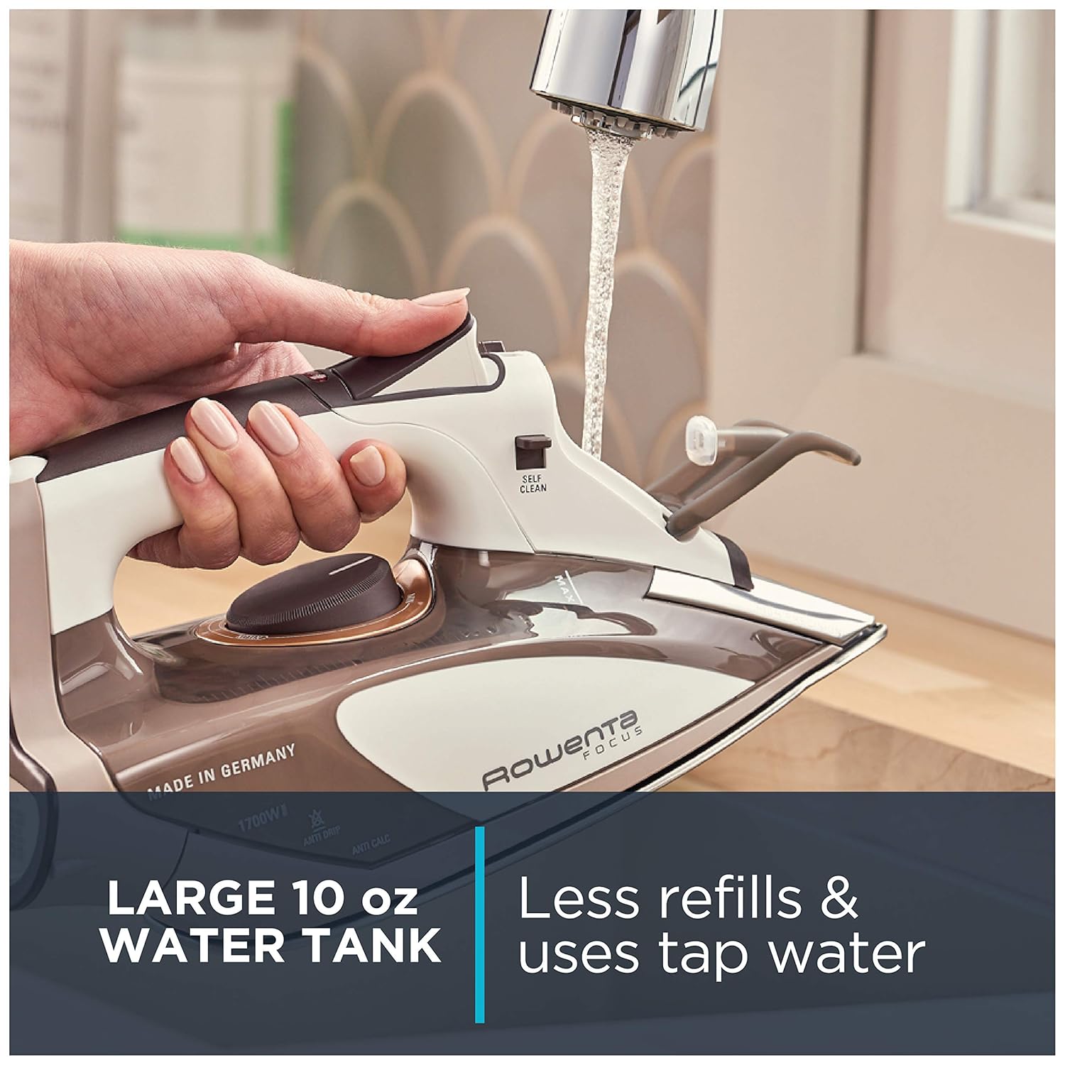 Rowenta DW5080 1700Watt Micro Steam Iron Stainless Steel Soleplate