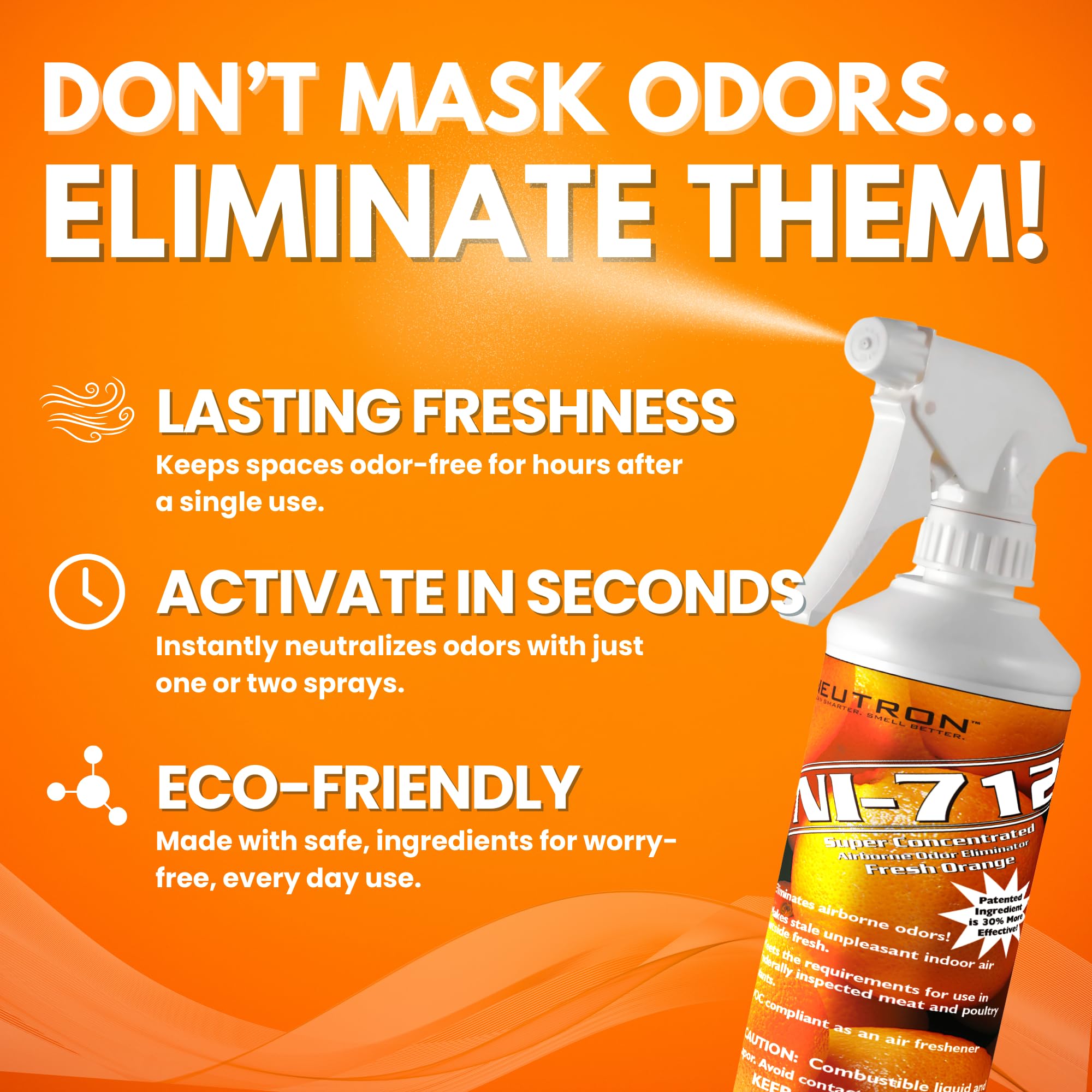 Dpnamron NI-712 Odor Eliminator, Orange, 1 Pint