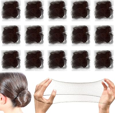 sularpek Invisible Hair Nets 35pc Brown Elastic Edge Mesh for Ballet Dancer