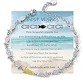 AHSIWC Inspirational Gifts for Women Men,Swimming Against The Current,Through The Waves of Life,Encouragement Bracelet for Best Friends Mom Daughter Sister,Spiritual Faith Gift for Birthday Christmas