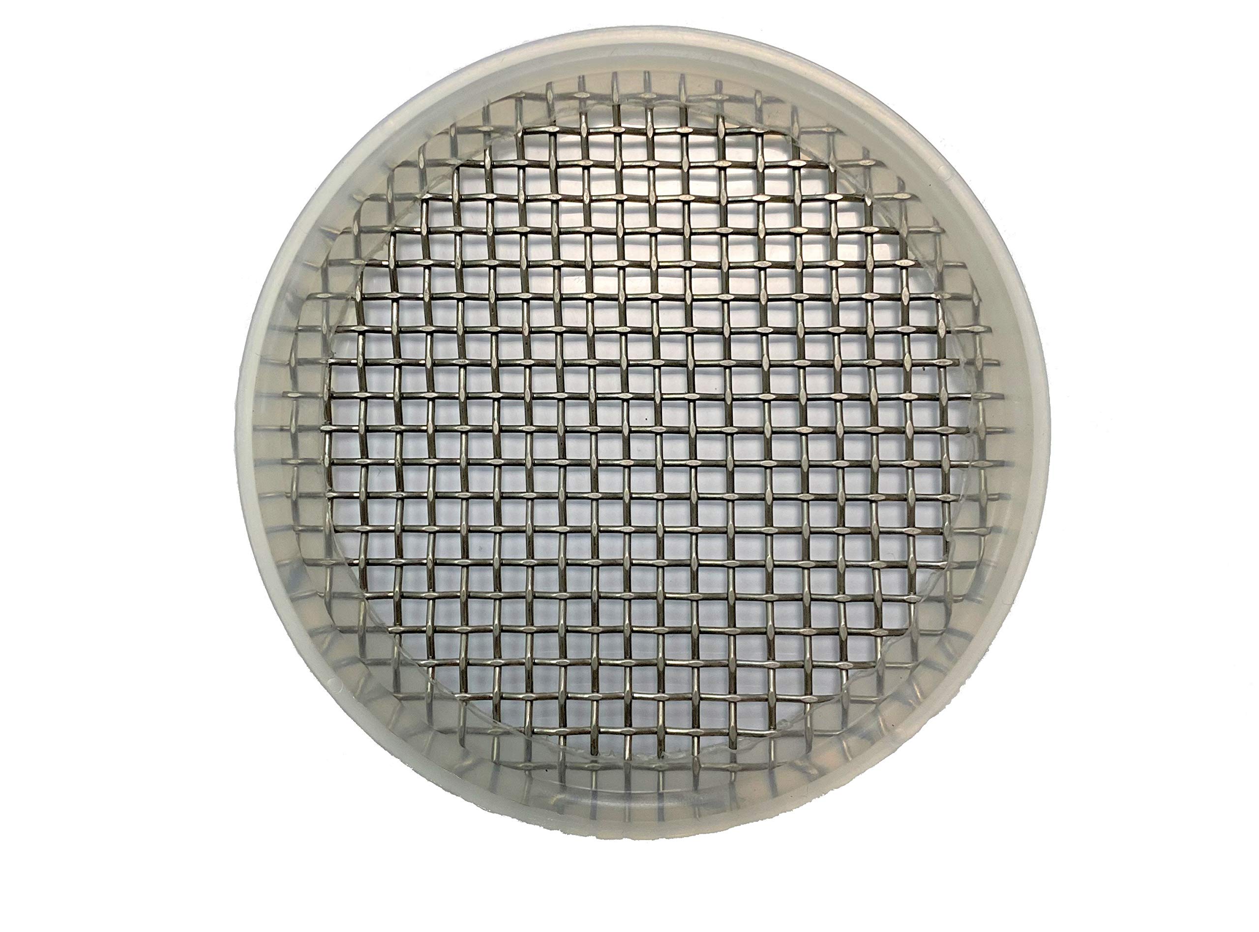 DR.COMPONENT 2.5" Sanitary Tri-Clamp Gaskets (Pack of 2), Bonded Type Screen (#8 Mesh/ 2380 μm) Gaskets, Clear Platinum Silicone