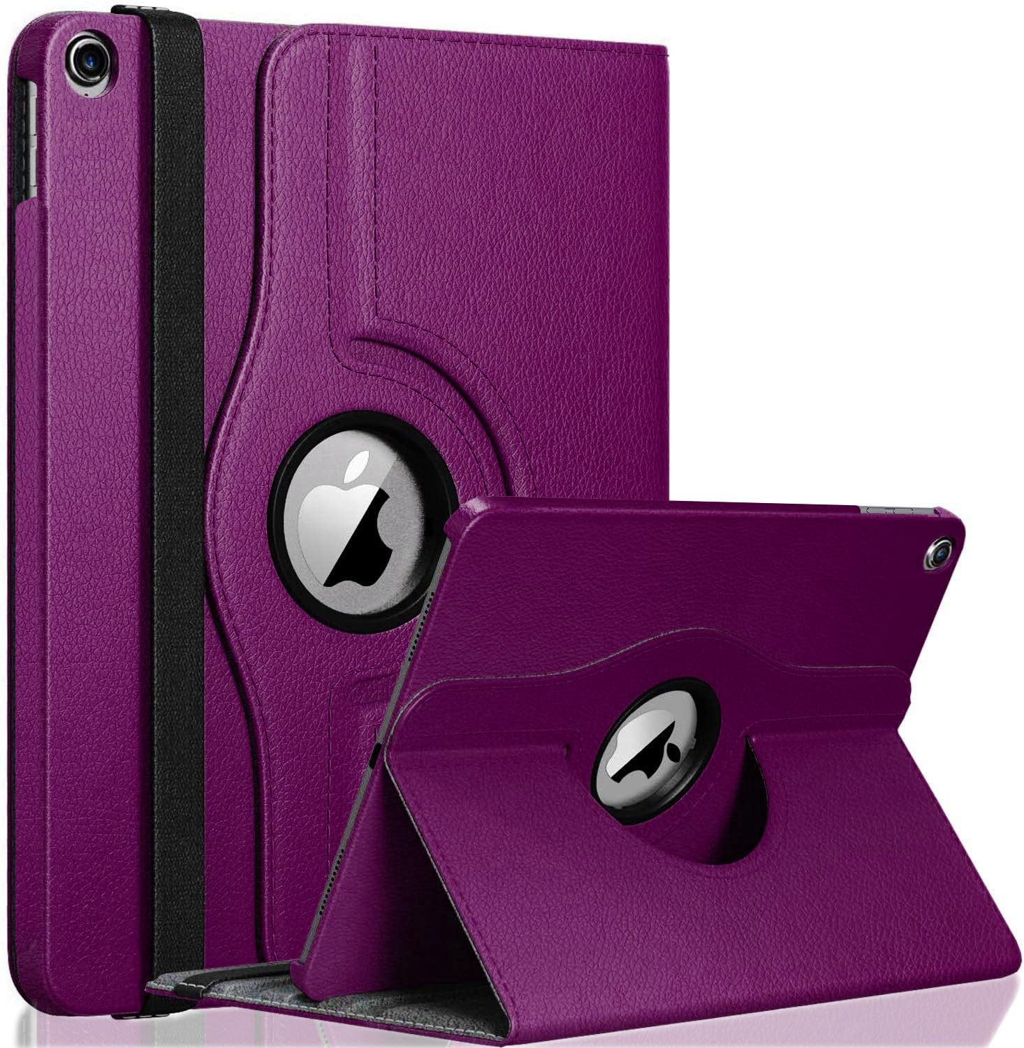 GADGET ARMOUR iPad 9th Generation Case 10.2 Inch 2021, 8th Generation 2020, 7th Generation 2019, Rotating Smart Cover with Auto Wake and Sleep, Purple