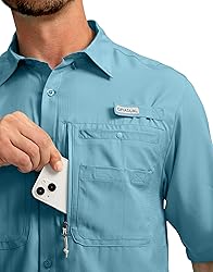 Men's Fishing Shirts with Zipper Pockets UPF