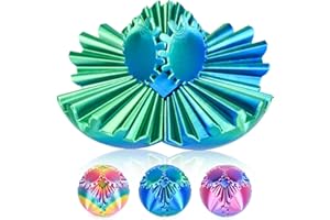 BALKWAN Gear Ball 3D Printed Fidget Toy Spinning Gear Sphere for Stress Relief Anxiety Fun Desk Toy for Adults Kids Stocking Filler Gifts Birthday Christmas (Green, Diameter: 2.5 in)