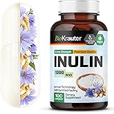 BIO KRAUTER® Inulin Powder from Chicory Root in Capsules 1200 mg per Serving 100 Count - Vegan & Pure Inulin Prebiotic Fiber for Gut & Digestive Support - No Fillers, Non-GMO - 16 Days of Supply